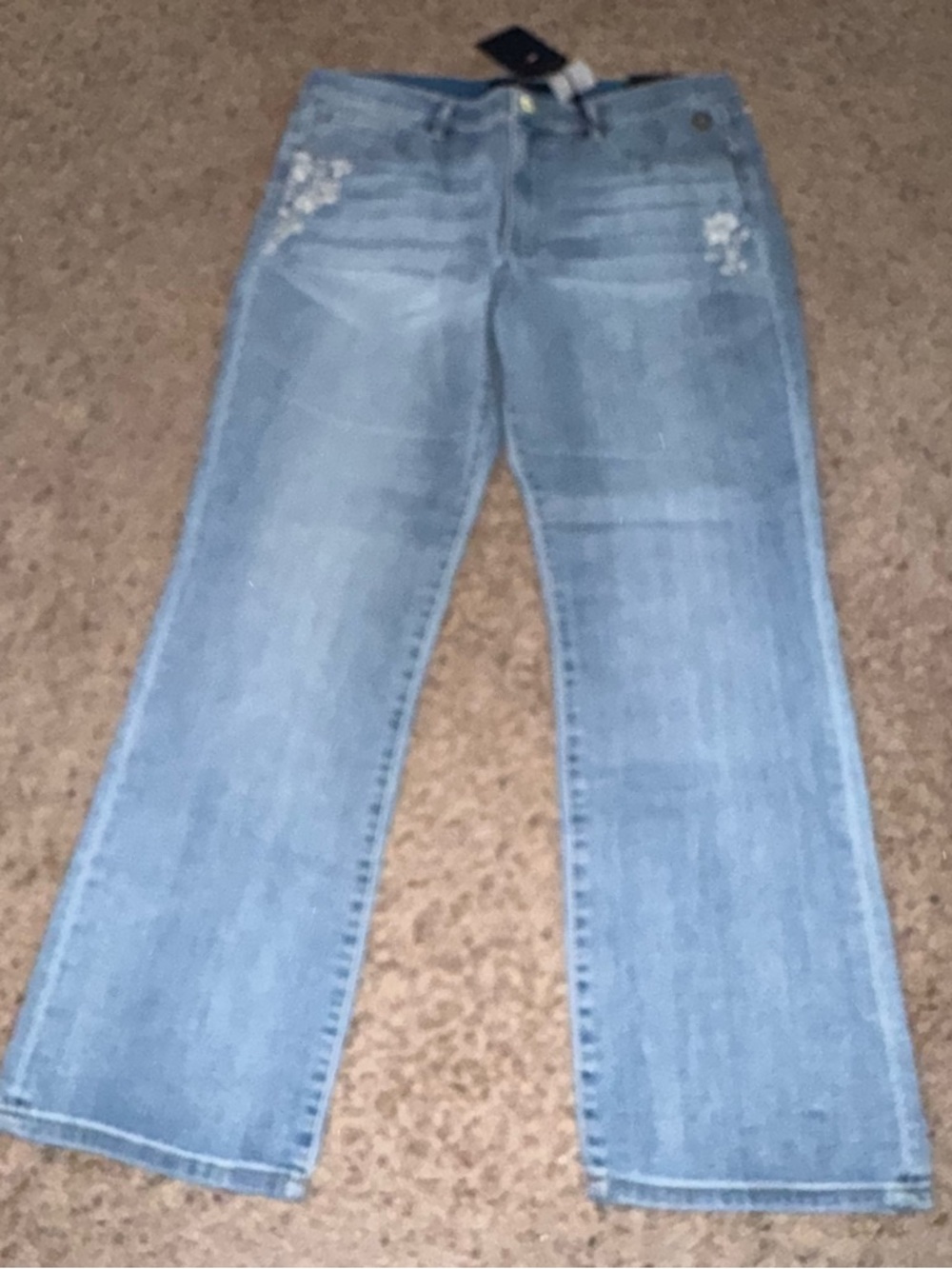 NEW Ladies Tommy Hilfiger  Embroidered Tribeca Straight Jeans, size 16